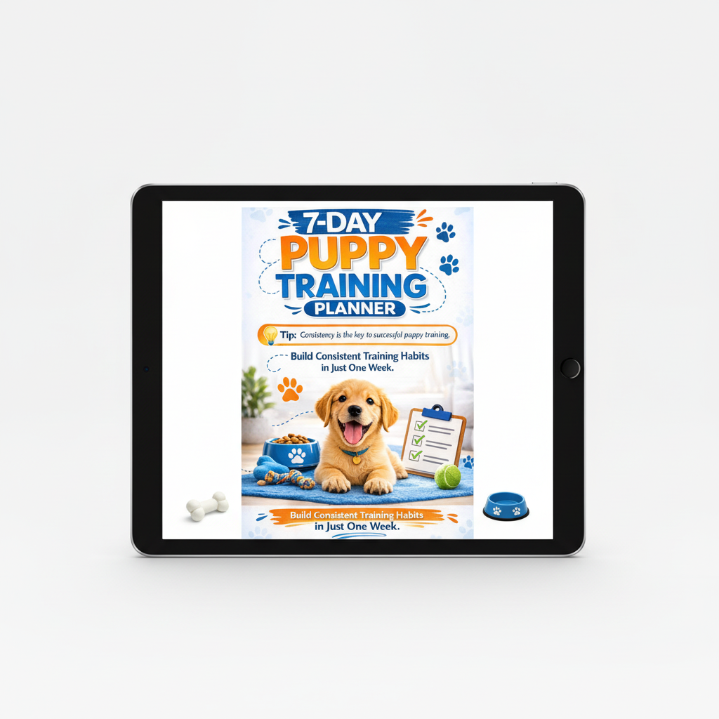iPad showing puppy training planner